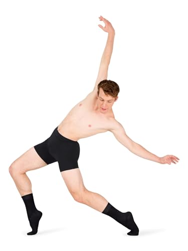 Natalie Dancewear NSOCKMBLK Mens Ankle Dance Socks Black Nsockm thumb #2