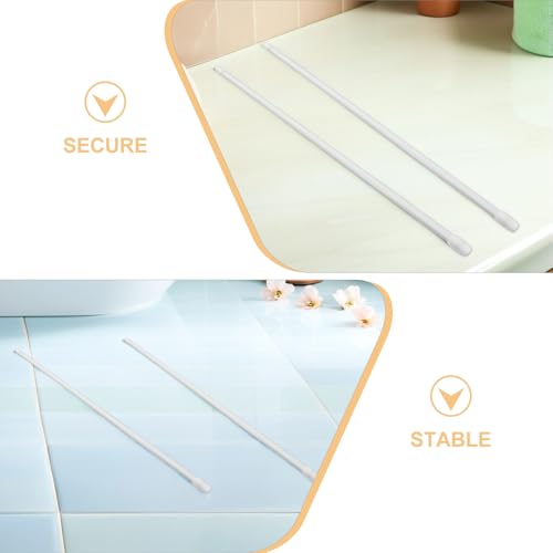 Barres de rideau de douche réglables 50-89 cm tringles blanches