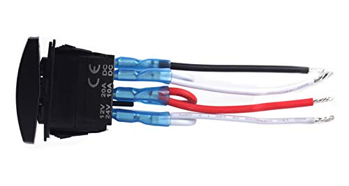 Xislet Winch Rocker Switch Replacement For Polaris Utv Atv Rzr 800 900 Xp 1000 Turbo Ranger General 1000 Momentary Winch In/Out Can-Am With Jumper Wires And Instruction (7-Pin 12/24V Dpdt) #TOP2