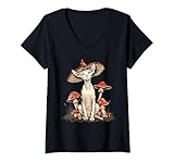 Photo Gallery donna sphynx cat cottagecore - cappello estetico a forma di fungo maglietta con collo a v Photo Gallery donna sphynx cat cottagecore - cappello estetico a forma di fungo maglietta con collo a v