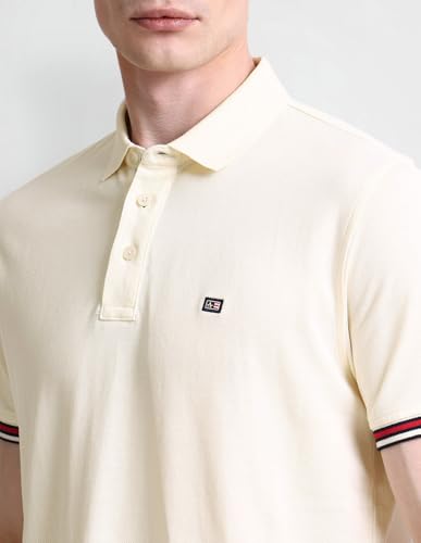 Image of Arrow Sport Men Regular fit Cotton Solid Short Sleeves Polo Shirt