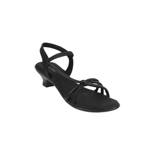 Image of Metro Women Embellished Casual Kitten Heel Sandals