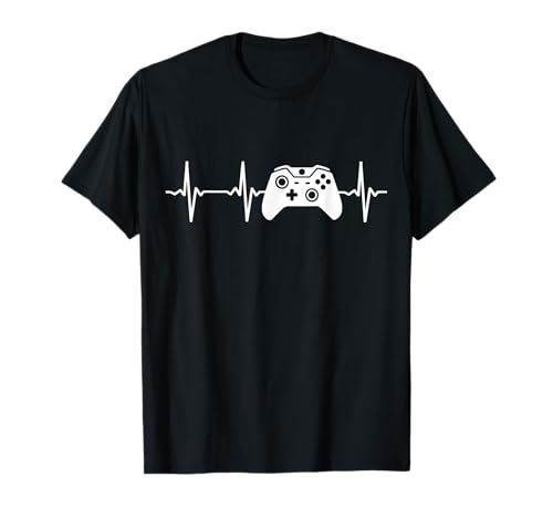 Gamer Heartbeat T-Shirt Video Game Lover Gift Shirt Camiseta