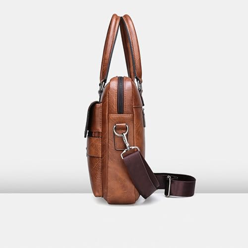 leather Laptop Bag for Men 16 inch Laptop Briefcase Waterproof,Handbags Shoulder Crossbody Bag Business4