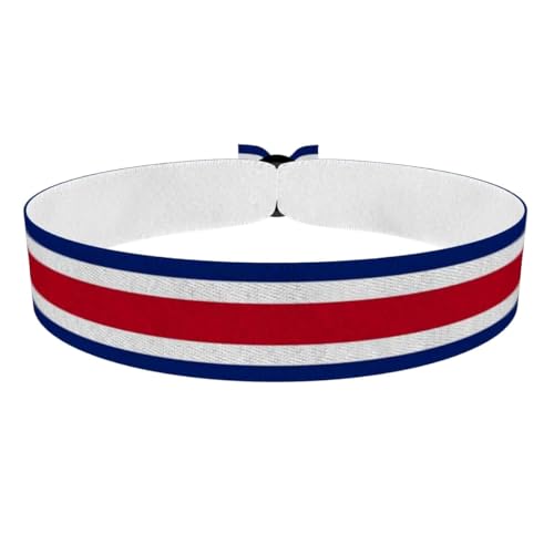 Druck-Palast Accessoire Costa Rica - Bijou en satin waterproof - Article de mode pour fans - Idée cadeau sportif - Bracelet tricolore - Accessoire de festival - Merchandise Costa Rica