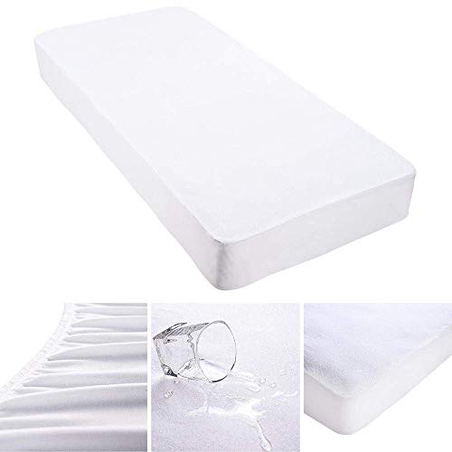 Mattress Protector King Size Waterproof Cotton Terry Hypoallergenic Machine-Washable Vinyl Free Anti Mite