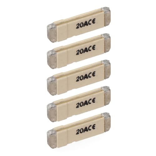 WEBMATEL Fusible de Cerámica Plano 20A 250V | Fusible de Cuchilla Eléctrico | Fusible Metropol | Pack de 5 Unidades