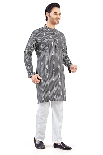 Image of Studio Shringaar Men's Cotton Relaxed Fit Straight Kurta