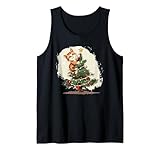 Funny climbing Xmas Tree Cat Outfit