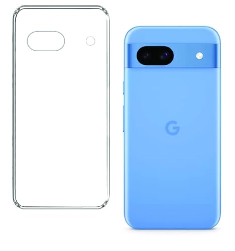 Image of Amazon Brand - Solimo Clear Back Cover Case for Google Pixel 8A | Shock Proof Design | Transparent Back Cover for Google Pixel 8A (TPU, Transparent)