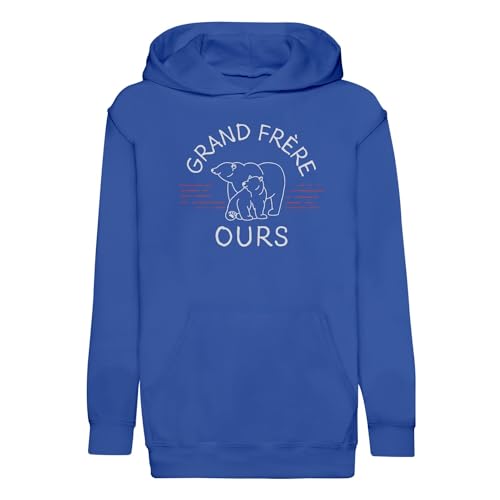Sweat à capuche enfant grand frère ours pour les sorties en famille