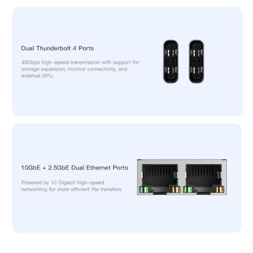 Image of Beelink EQi Mini PC, Intel Wildcat Lake 304 5C /5T, 24G DDR5 500G UFS3.1 | Mini Computer, Built-in PSU /Dual Thunderbolt 4 /10G + 2.5G Dual Ethernet /Dual M.2 PCIe 4.0 Slots /WiFi6E /BT5.2