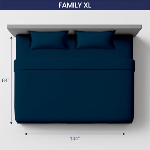 Image of SGI bedding 144 inchx84 inch 4 Pc Family XL Sheet Set 600 TC 15 inch Deep, Teal