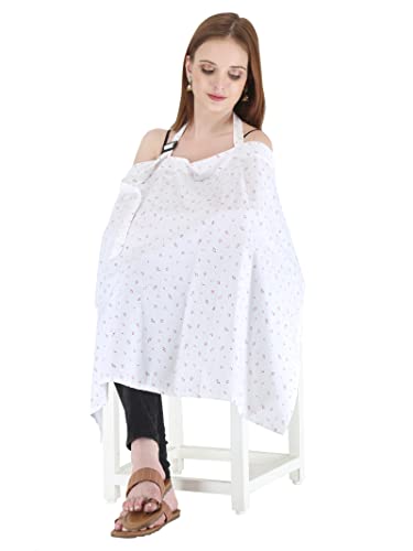 Image of Switchon Feeding Apron Cover Maternity Cover 100% Cotton Maternity Breastfeeding Multipurpose for Mothers