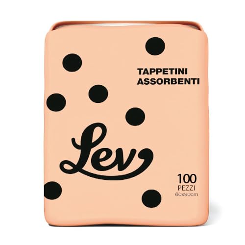 Generico Lev Natural Code Tappetini Igienici, Traversine, perfette per l'educazione di Cani e Cuccioli, Super assorbenti, Extra Large, 60x90cm, 2 Confezioni da 100 Pezzi, 200 Traversine