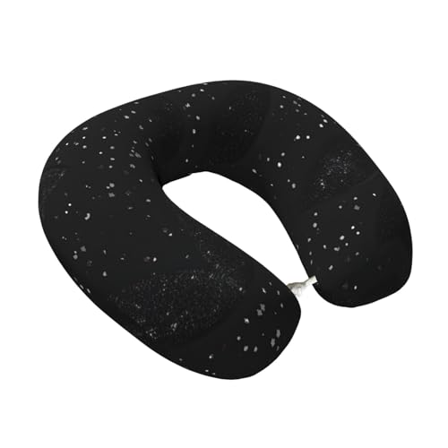 Almohada de viaje de espuma viscoelástica negra miniatura 2