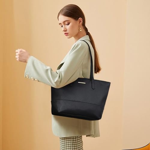 Set 3 Piezas Bolso Tote Vegano Mujer Negro miniatura 2