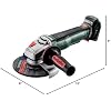 Metabo 18V Cordless 6-Inch Angle Grinder | Tool Only - No Battery | Brushless Motor | Safety Features: Mechanical Safety Clutch, Brake, Paddle Switch | WPB 18 LT BL 11-150 Quick