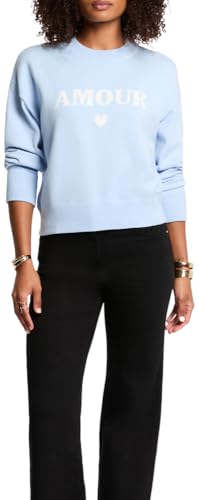 Pull épais col rond ciel femme - vue 2