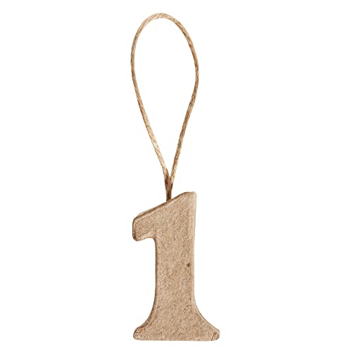 RAYHER 67102000 Pappmachã © Numbers 1 – FSC 100% Recycled 4x2,2x1 cm with H