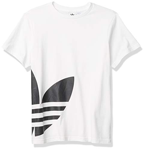 adidas Originals Boys' Big Trefoil T-Shirt, White/Black, S