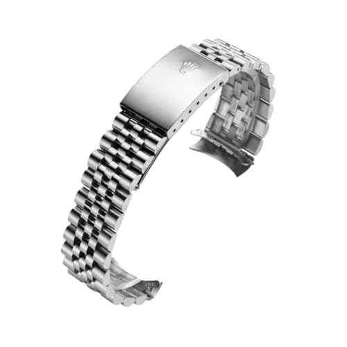 Bracelet montre 20mm anses courbées en acier pour remplacer un bracelet Jubilee usé