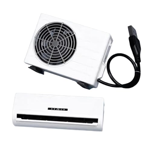 JISADER Modelo de Aire Acondicionado Accesorio para Casa de Muñecas Adorno Realista Ornamento DIY Paisaje en Miniatura Hecho de Material PP Resistente Adecua, Sin Soporte