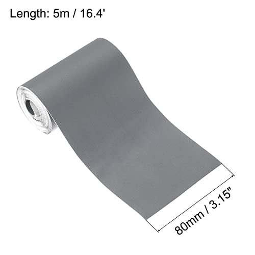 Image of uxcell Waterproof Peel and Stick Decorative Tape Self Adhesive 3.15 inch W x 16.4'L PVC Removable Tape for Wall Edge Matte Grey