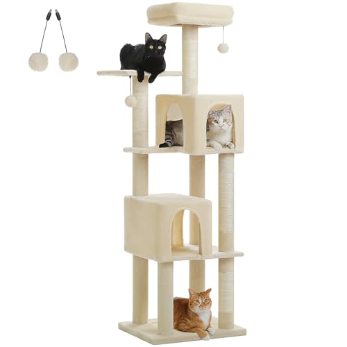 Cat Tree for Indoor Cats with Sisal Posts and Padded Platforms