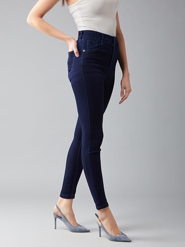 Image of Dolce Crudo Women's Skinny Fit High Rise Cropped Length Stretchable Denim Jeans