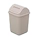 Papelera pequeña con tapa de batido, papelera simple para oficina, contenedores de basura de plástico pequeños para cocina, cubo de basura, cubo de basura de 22 cm x 22 cm x 36 cm, 12 L
