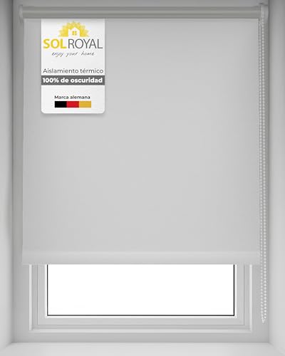 Sol Royal Sol Decor T42 Persiana Opaca y Térmica para Ventanas 50x160 cm – Pantalla con o sin Taladro Ajustable a Continuación – Persiana Blanca Antideslumbrante Duradera y Resistente