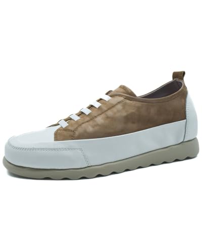 The FLEXX Lena Leather & Suede Sneaker, 9, White