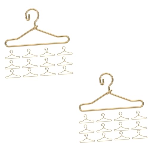 HEMOTON 90 Pcs Simulation Mini Hangers Lifelike Tiny Hangers Organize Doll Outfits for Tiny House Decor