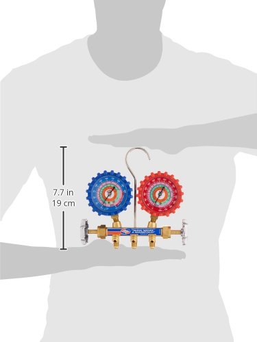 Manifold de Latón de 2 Válvulas Uniweld QS4L5H con Mangueras de 5' miniatura 4