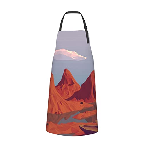 Tablier de cuisine réglable noir résistant pour éviter les taches de cuisson