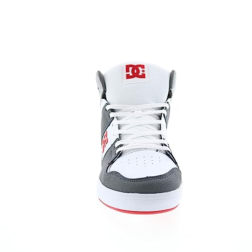 DC Mens Cure Casual High-Top Skate Shoes Sneakers White/Grey/Red 11 D - Medium3