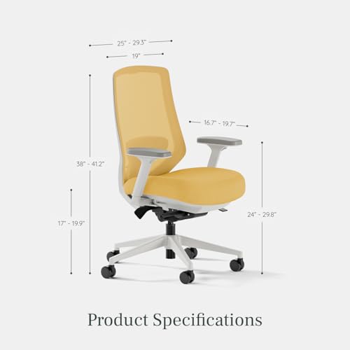 Image of Branch Ergonomic Chair Pro, Mesh Office Chair with 14 Points of Adjustment | Height, Depth and Tilt Adjustable, 5D Armrests, Forward Tilt, Smooth Recline, and Lumbar Support, Spark