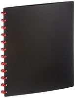 Durable Duralook Easy Ringmappe (20 Sichthüllen, aus PP, für A4, 260 x 310 mm) schwarz, 242601