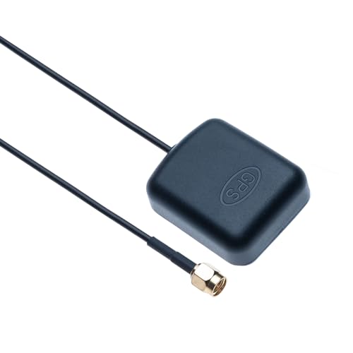 Car GPS Antenna SMA Plug Connector Active Aerial 3M Extension Cable Waterproof Module with Magnetic Base for GPS Navigation System Dash Auto DVD Head Unit Stereos (3 Meter) - Image 2