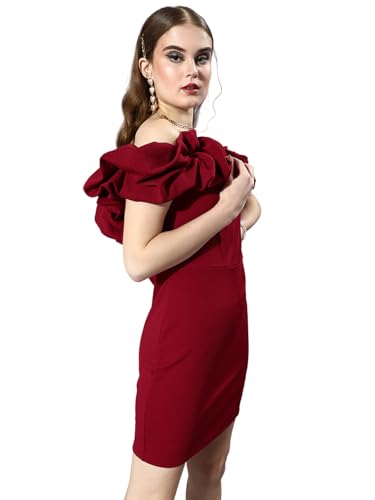 Image of Athena Lifestyle Women & Girl Solid Bodycon Dress