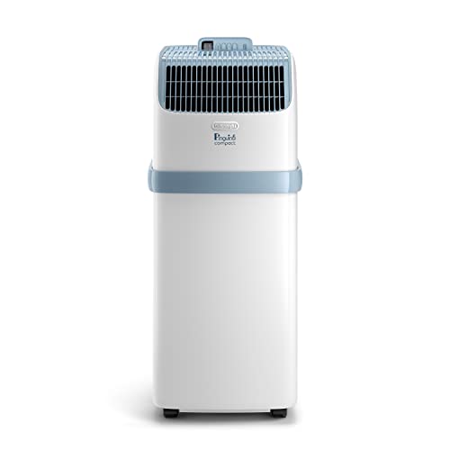 De&rsquo;Longhi Pinguino Compact ES72 YOUNG, Modèle 2022, Climatiseur Mobile Silencieux, 8.300 BTU/h, 2,1 kW, 60m3, Gaz R290, Fonction Déshumidificateur, 24 Heures Timer, Classe Énergétique A, Blanc