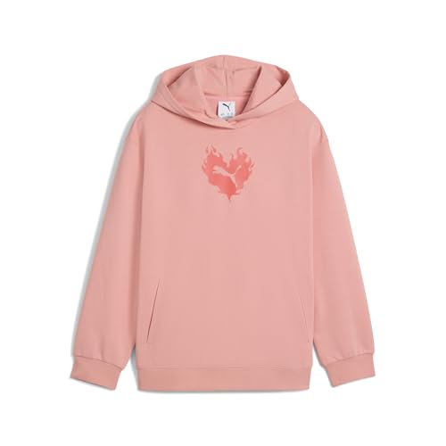 PUMA Flaming Love Hoodie TR G, Felpe con Cappuccio Niñas, Pink Fruit, 164