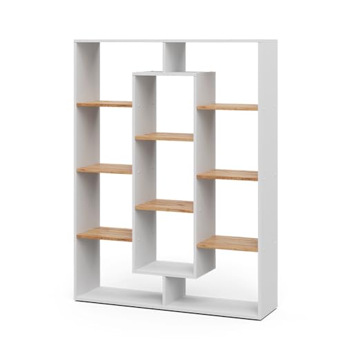 Vicco Raumteiler, Weiß/Goldkraft Eiche, 107.2 x 143 cm