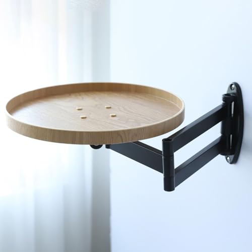 Table murale pliante petit plateau rond bureau mural pliable gain de place