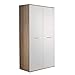 Suru 2D SU03 Armoire à portes pivotantes à 2 portes - Grand espace de rangement - Qualité supérieure - Pratique - Pour couloir et couloir (chêne Sonoma/blanc)