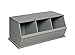 Stackable Wooden 3 Bin Open Storage Toy Organizing Cubby