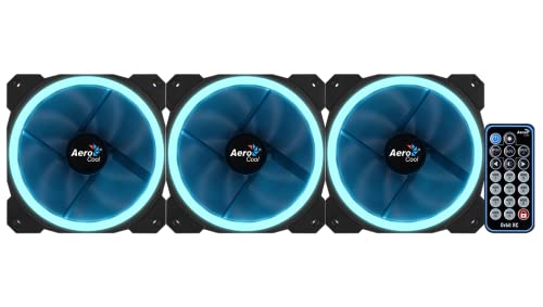 Aerocool Orbit Rc – Pack Of 3 Fans For Pc With Rgb Lighting And Remote – Black #TOP4