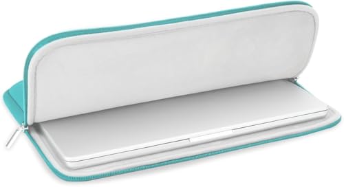 Image of Meyaar Laptop Sleeve Case 14 Inch, Compatible with 13-14 Inch Laptop, MacBook Pro M1 /M2 /M3 /M4, Notebook, Tablet, Chromebook - Soft Padded Zipper Bag (Light Blue, for 13 inch /13.3 inch MacBook)