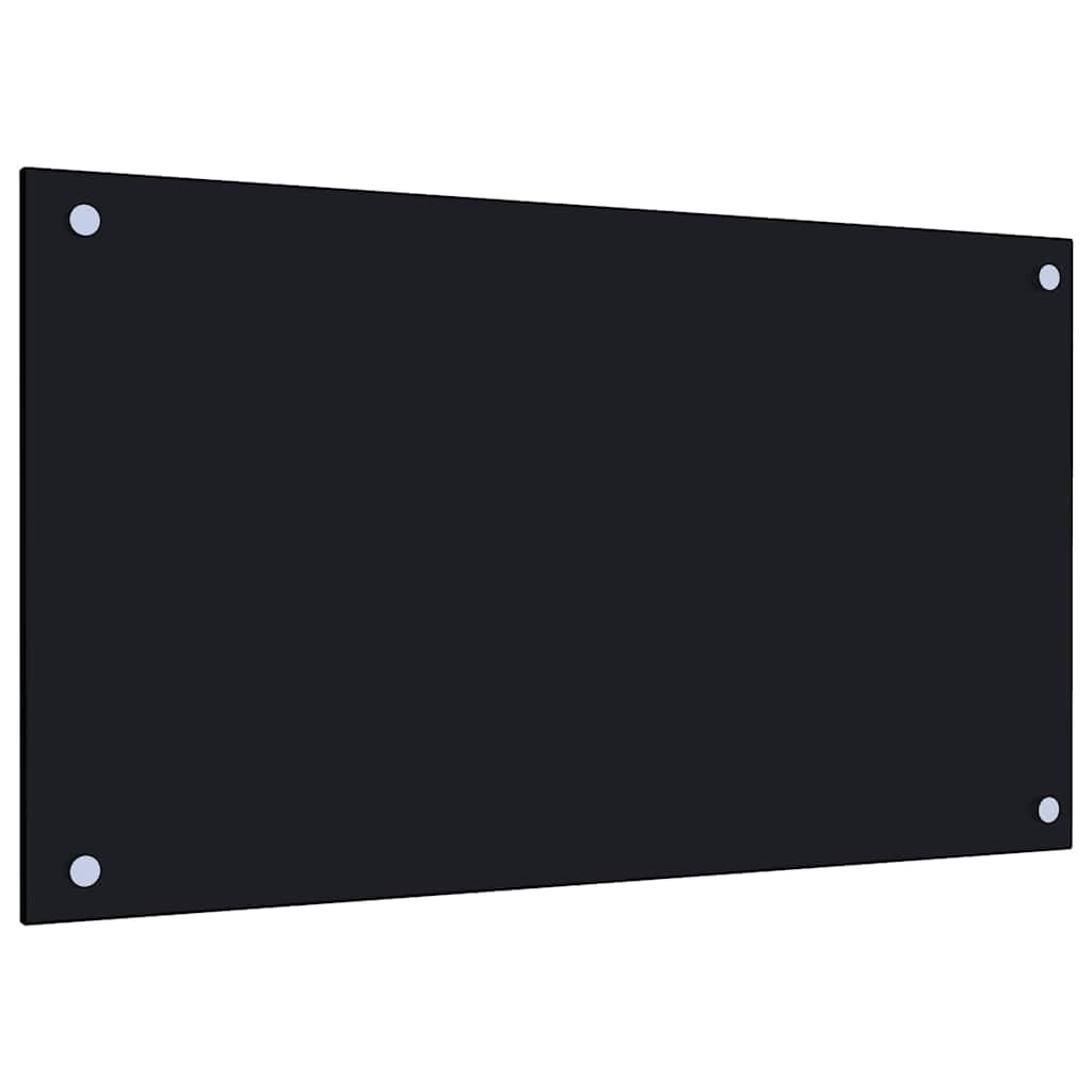 Paraschizzi per Cucina Nero 70x40 cm in Vetro Temperato, Casa e Giardino,Cucina e Pranzo,Strumenti e Utensili Cucina, 4.81kg-249481